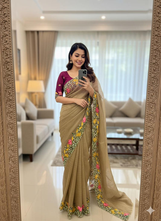 MB CRUNCHY SLIK SAREE- NITYA