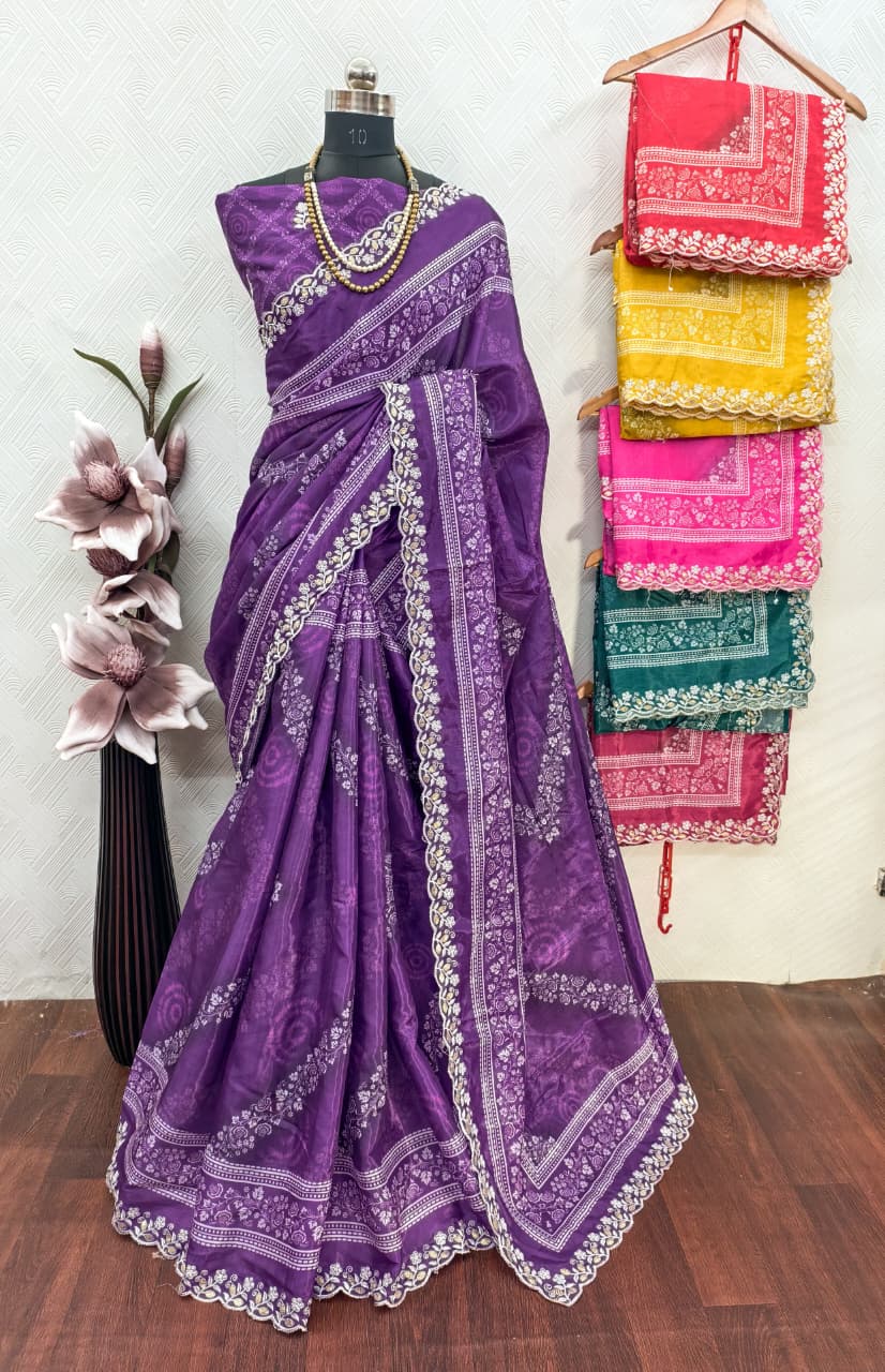 DESIGNER SEMSAN SAREE SET OF 6 x 865₹- MB7