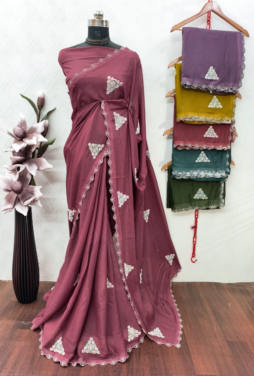 DESIGNER JARKAN SAREE SET OF 6 x 960₹- MB25