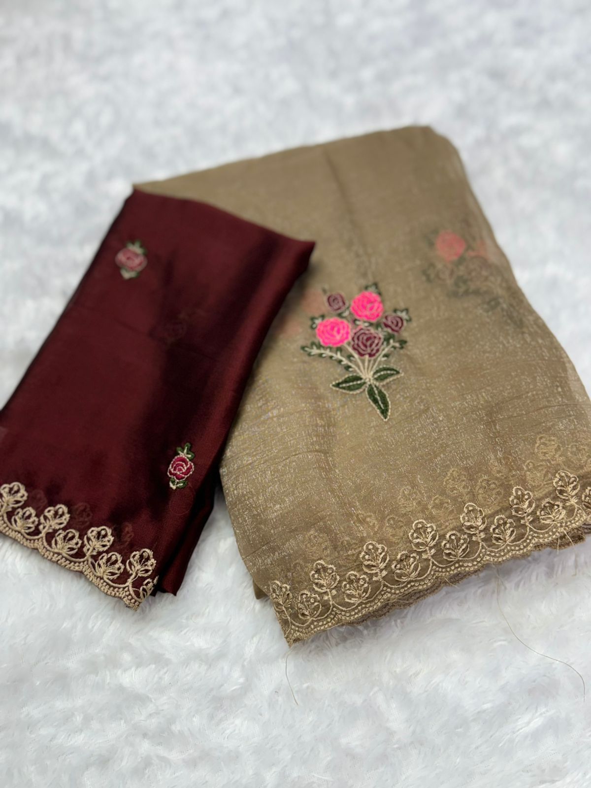 NEW CRUNCHY FANCY SAREE- PALAK