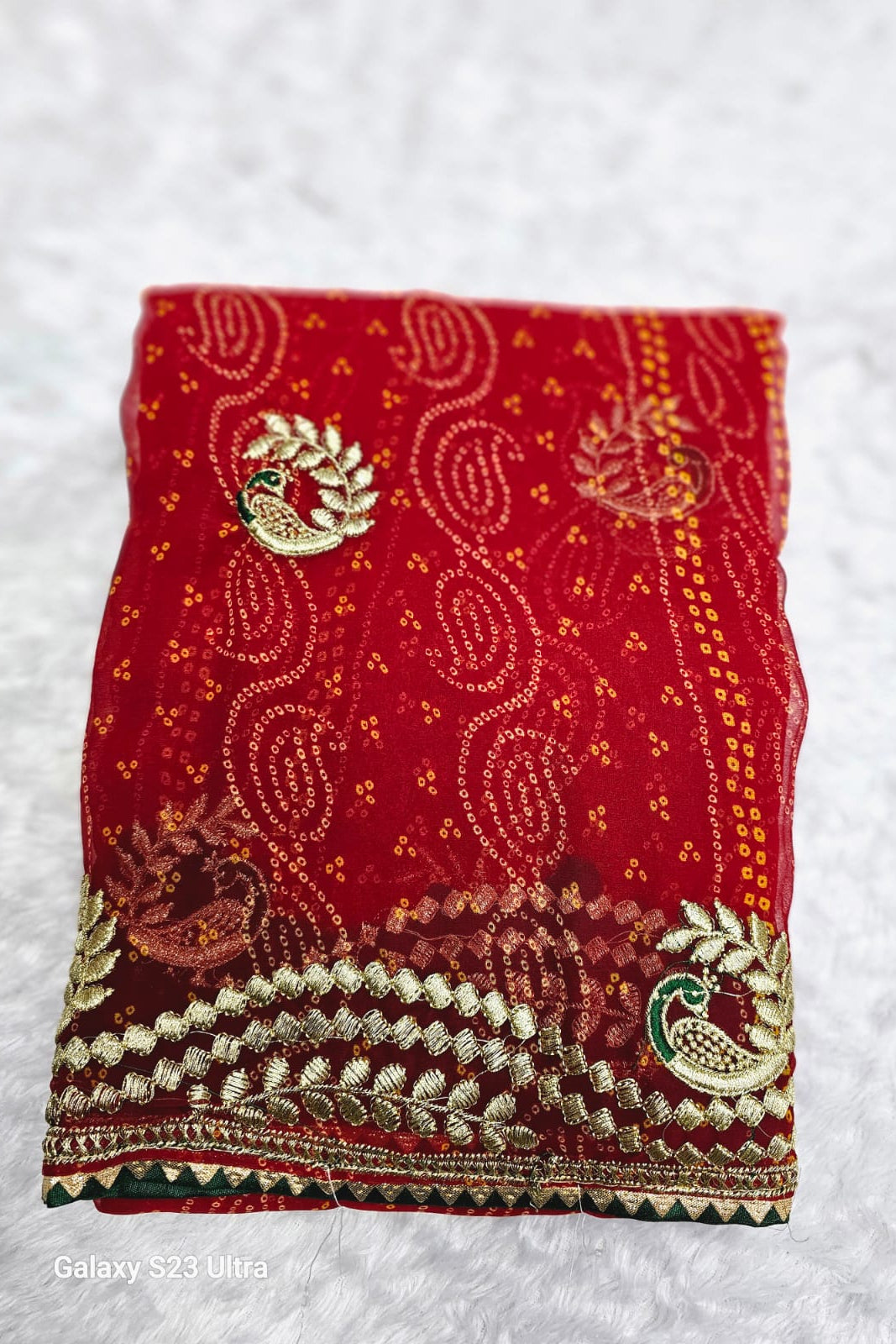 SPECIAL RED BANDHANI- SWASTIK 1