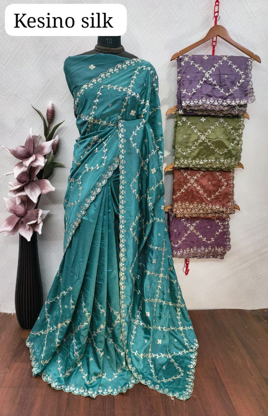 DESIGNER KESINO SILK SAREE SET OF 5 x 995₹- MB5