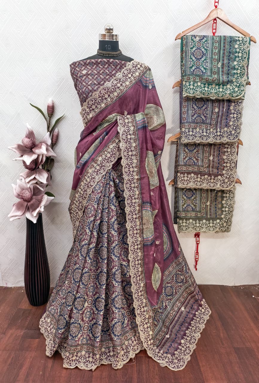DESIGNER SEMSAN SAREE SET OF 5 x 865₹- MB6