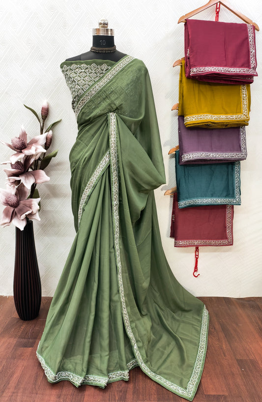 DESIGNER BLOUSE WITH FANCY SAREE SET OF 6 x 725₹- MB27